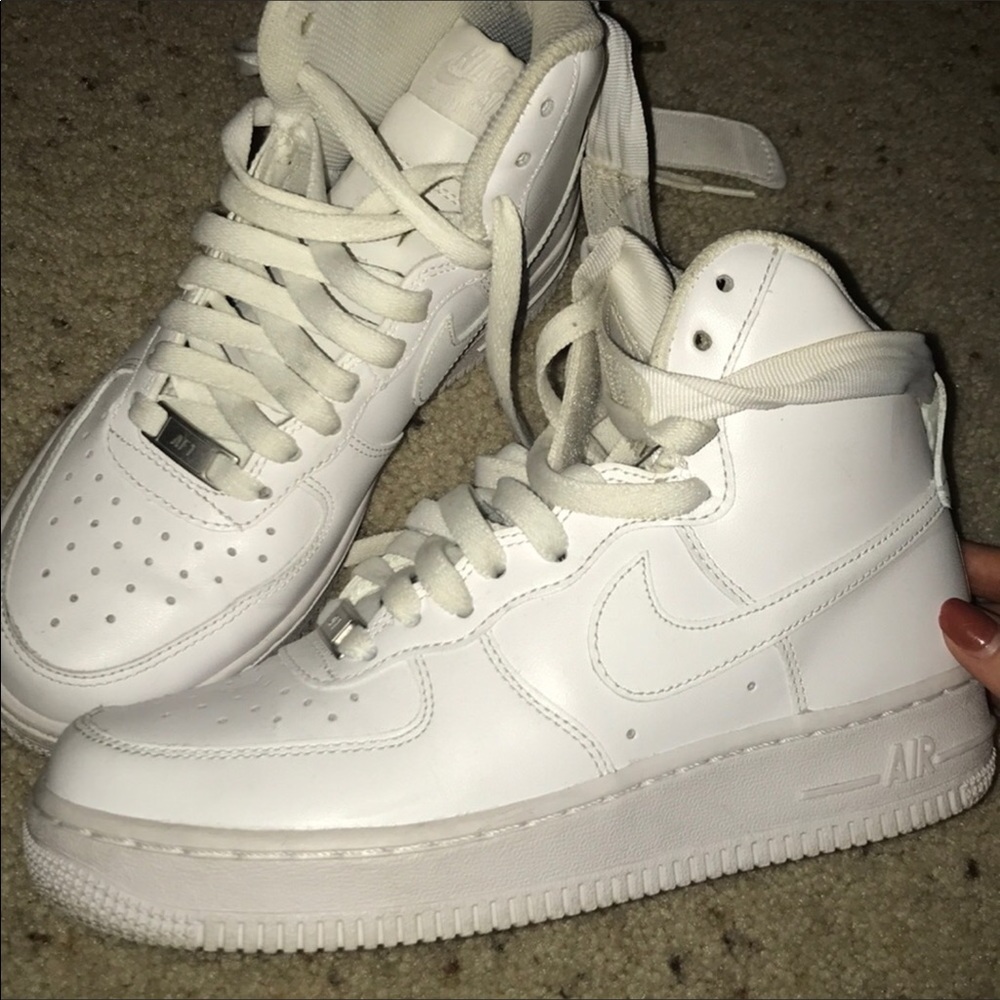 White Nike Air Force Ones